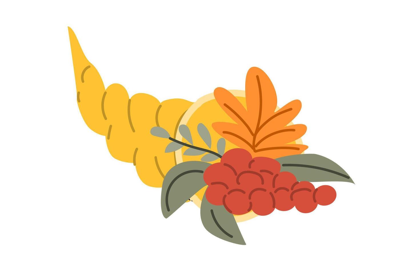 Autumn fall thanksgiving elements set with harvest icons vector