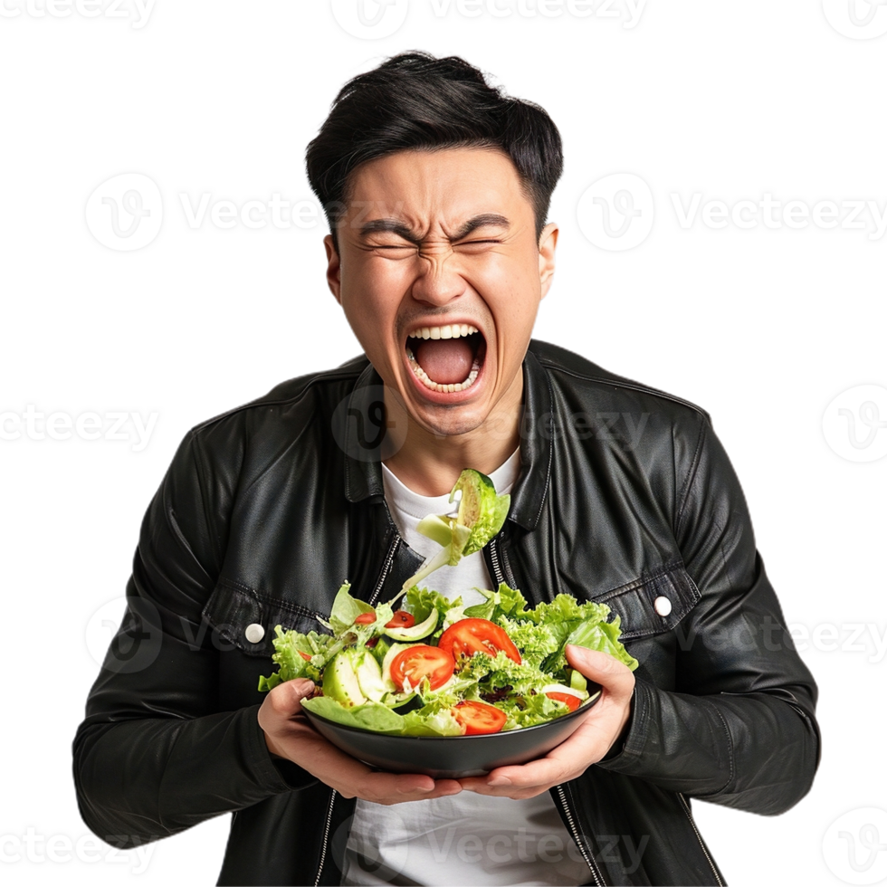 uomo mangiare insalata png