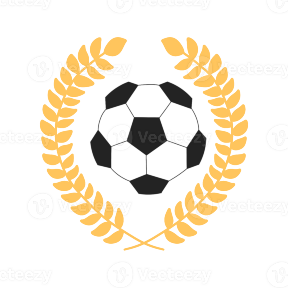 Trophy soccer ball illustration png