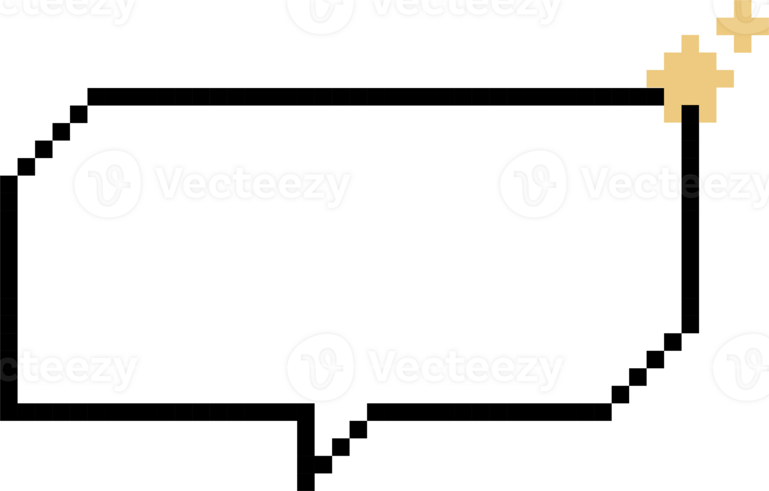 8bit retro game pixel speech bubble balloon icon sticker memo keyword planner text box banner png