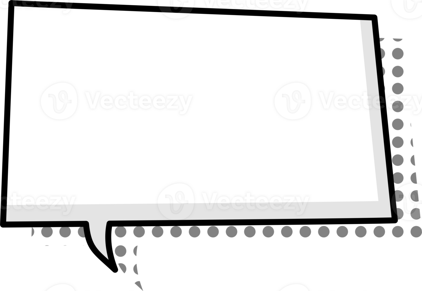 Black and white color Pop art polka dots halftone speech bubble balloon icon sticker memo keyword planner text box banner png