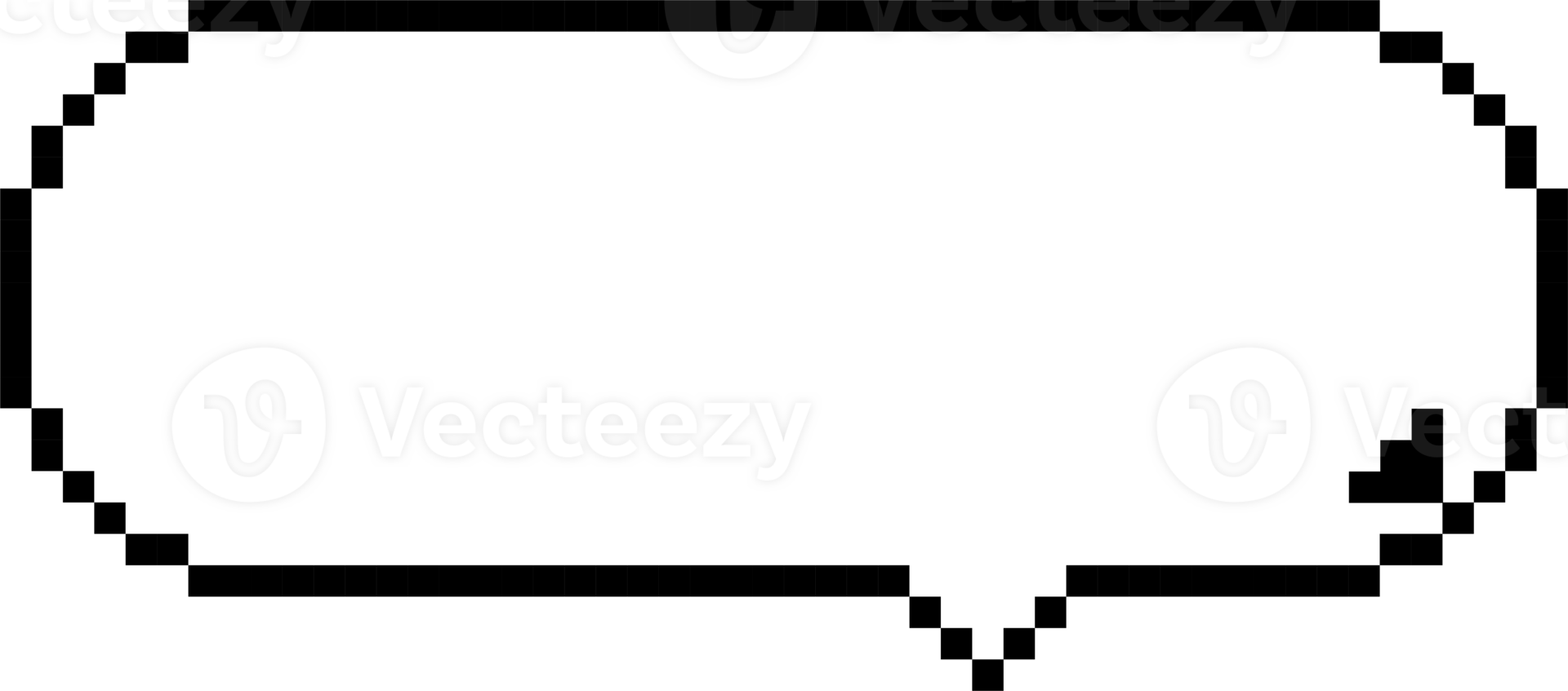 8bit retro game pixel speech bubble balloon icon sticker memo keyword planner text box banner png