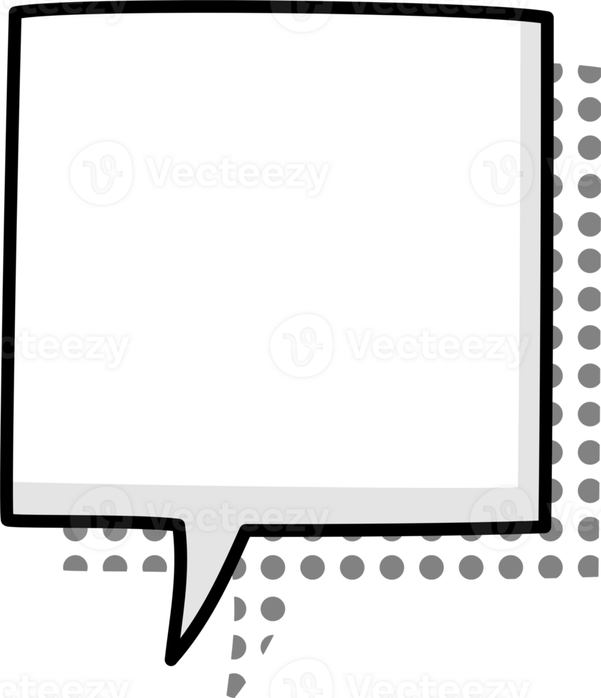 Black and white color Pop art polka dots halftone speech bubble balloon icon sticker memo keyword planner text box banner png