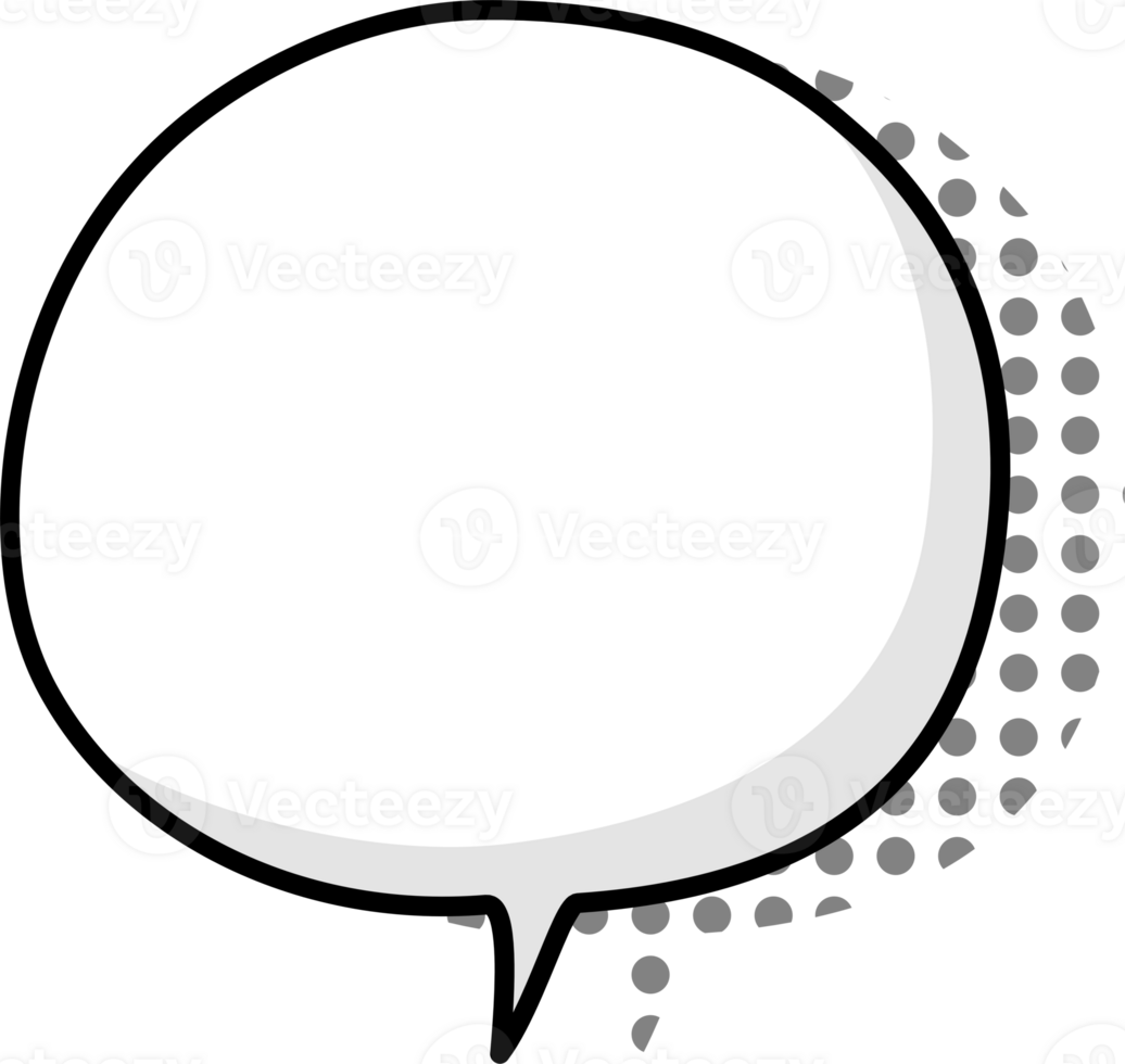Black and white color Pop art polka dots halftone speech bubble balloon icon sticker memo keyword planner text box banner png