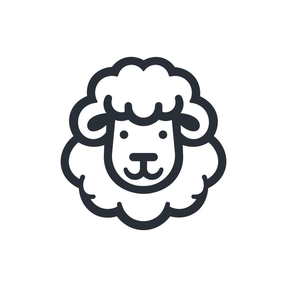 Sheep icon, animal head. lamb symbol. vector