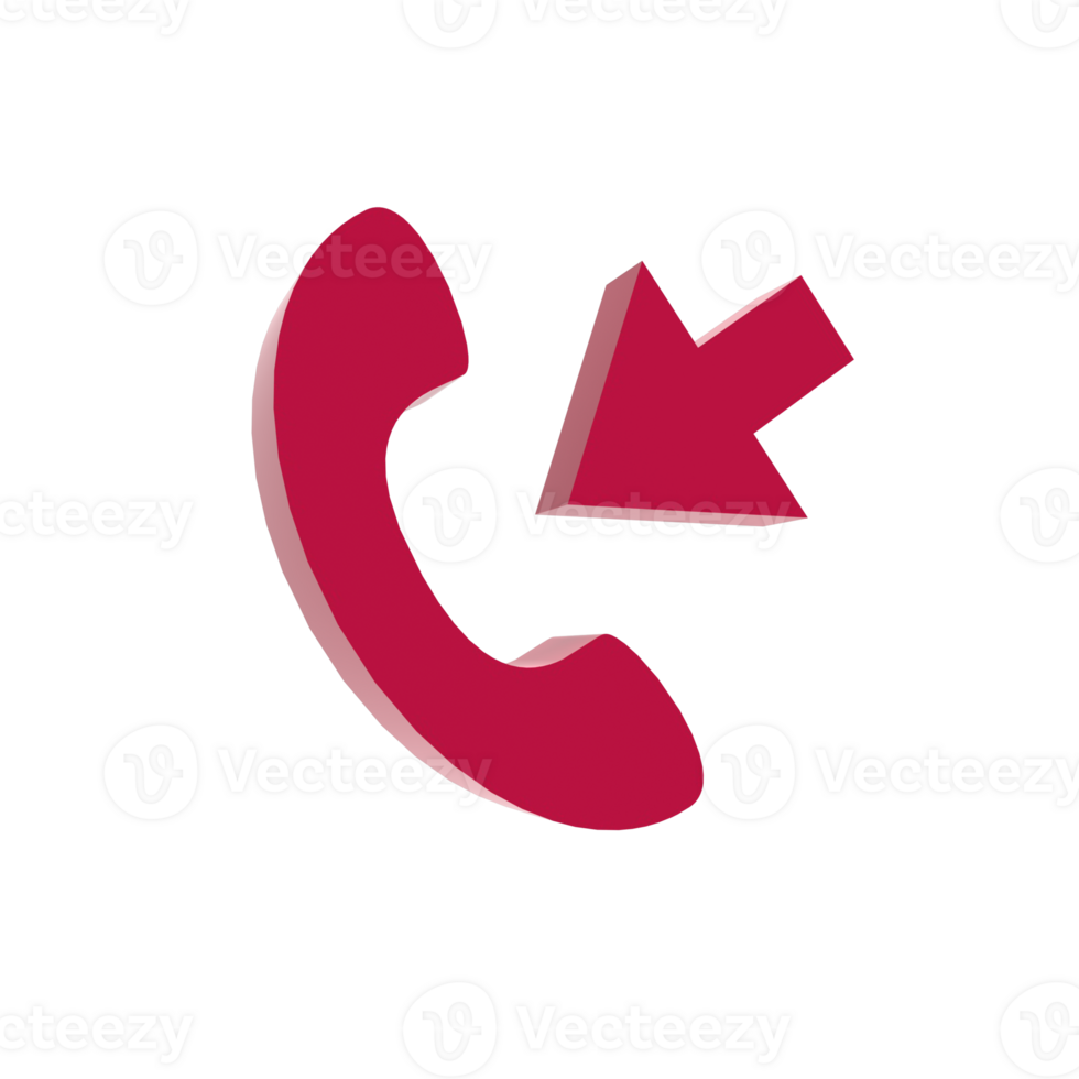 Red call icon png