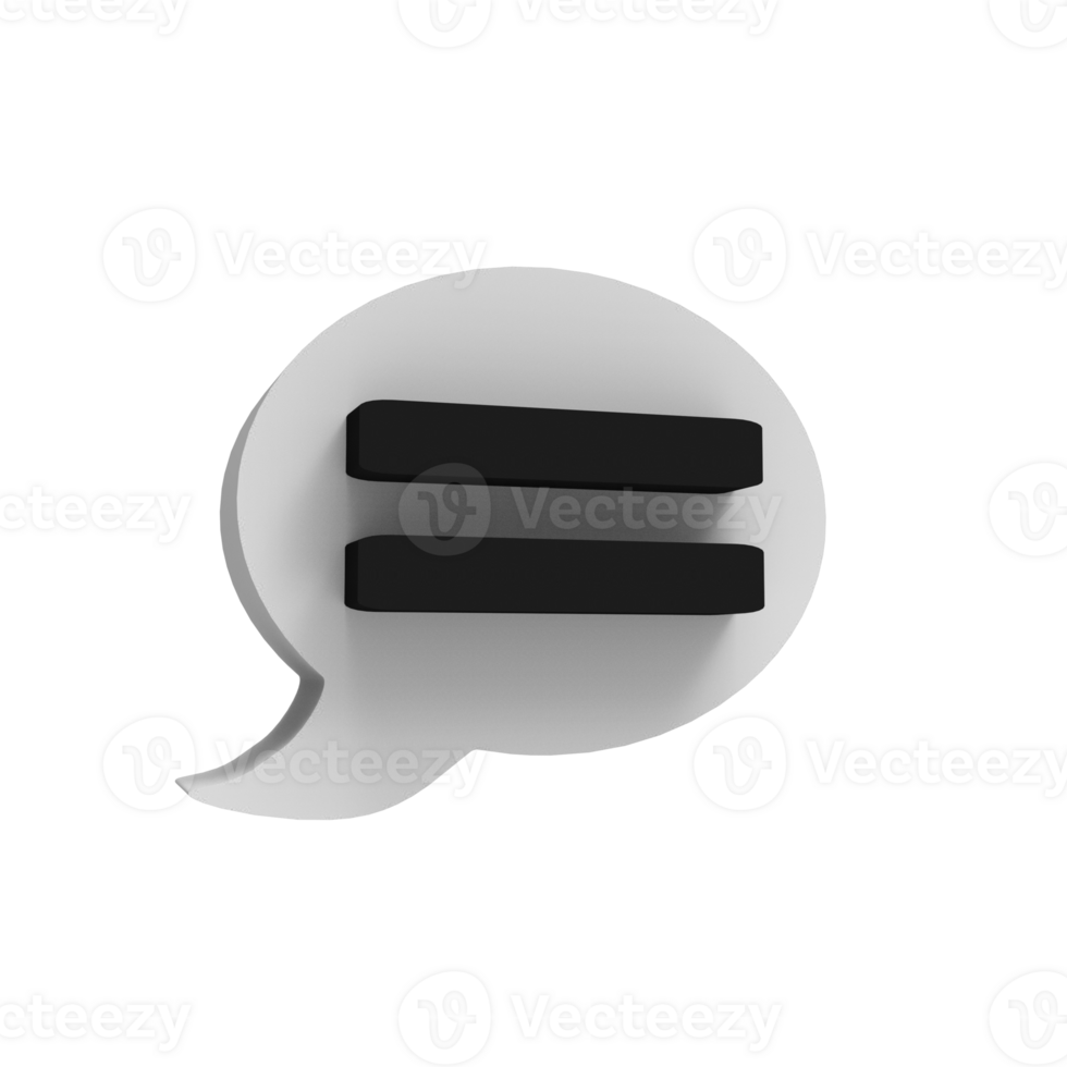 a speech bubble with a black and white sign png