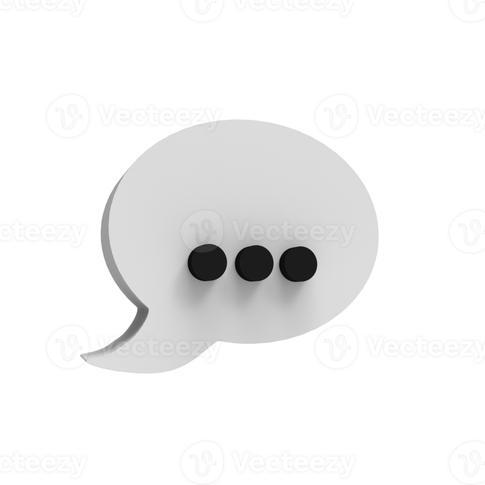 a speech bubble with three dots on it png