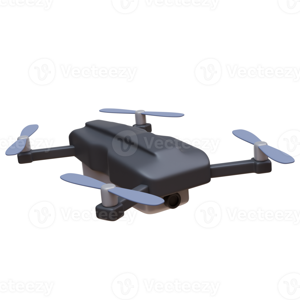 3d render illustration of drone with camera. air delivery, quadcopter, modern technologies concept. trendy style 3d icon png