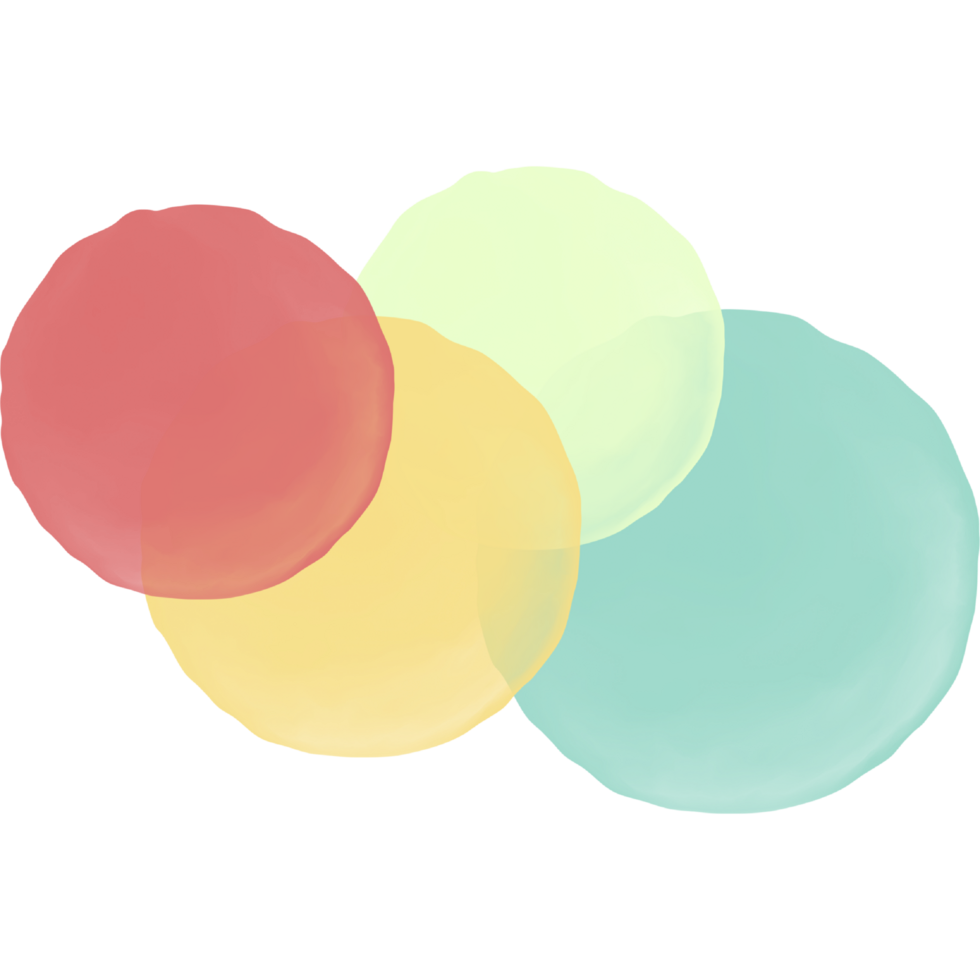 Gradient circle background. Abstract watercolor form isolated on transparent background. Vibrant color blending design template png