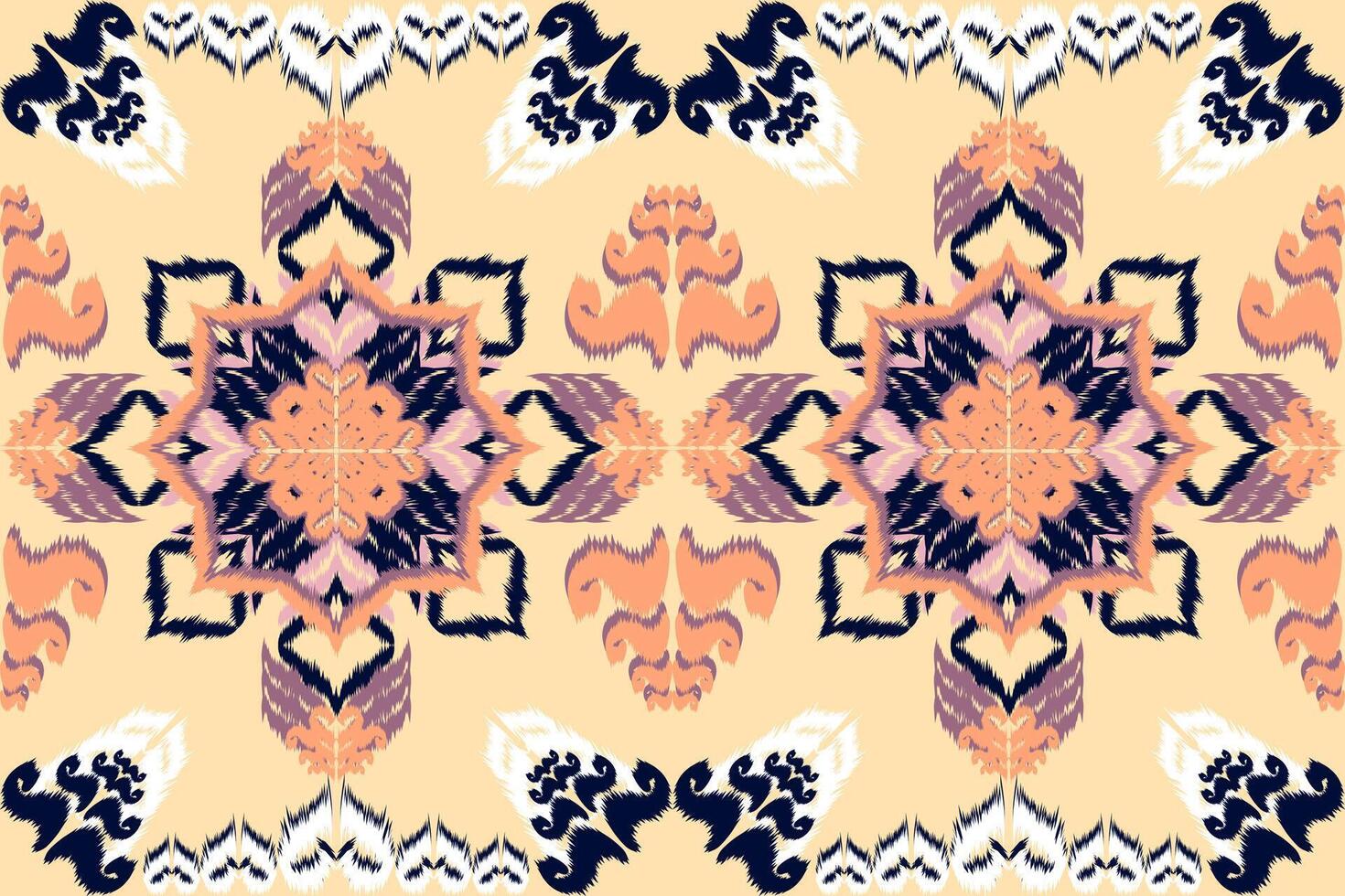 Ethnic ikat chevron pattern background Traditional pattern on the fabric in Indonesia and other Asian countries. vector