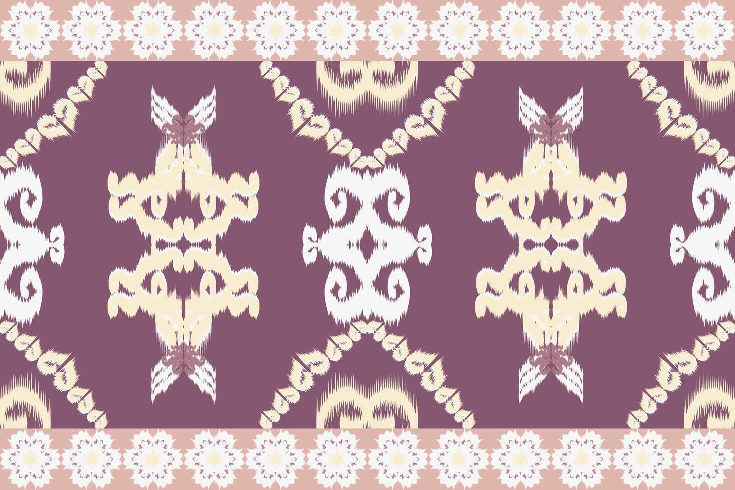 Ethnic ikat chevron pattern background Traditional pattern on the fabric in Indonesia and other Asian countries. vector