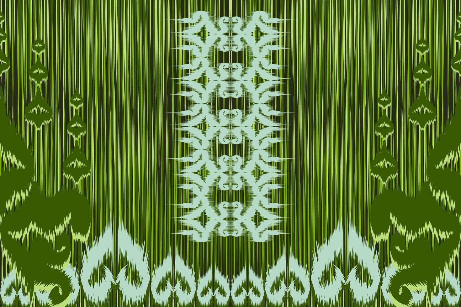 Ethnic ikat chevron pattern background Traditional pattern on the fabric in Indonesia and other Asian countries. vector