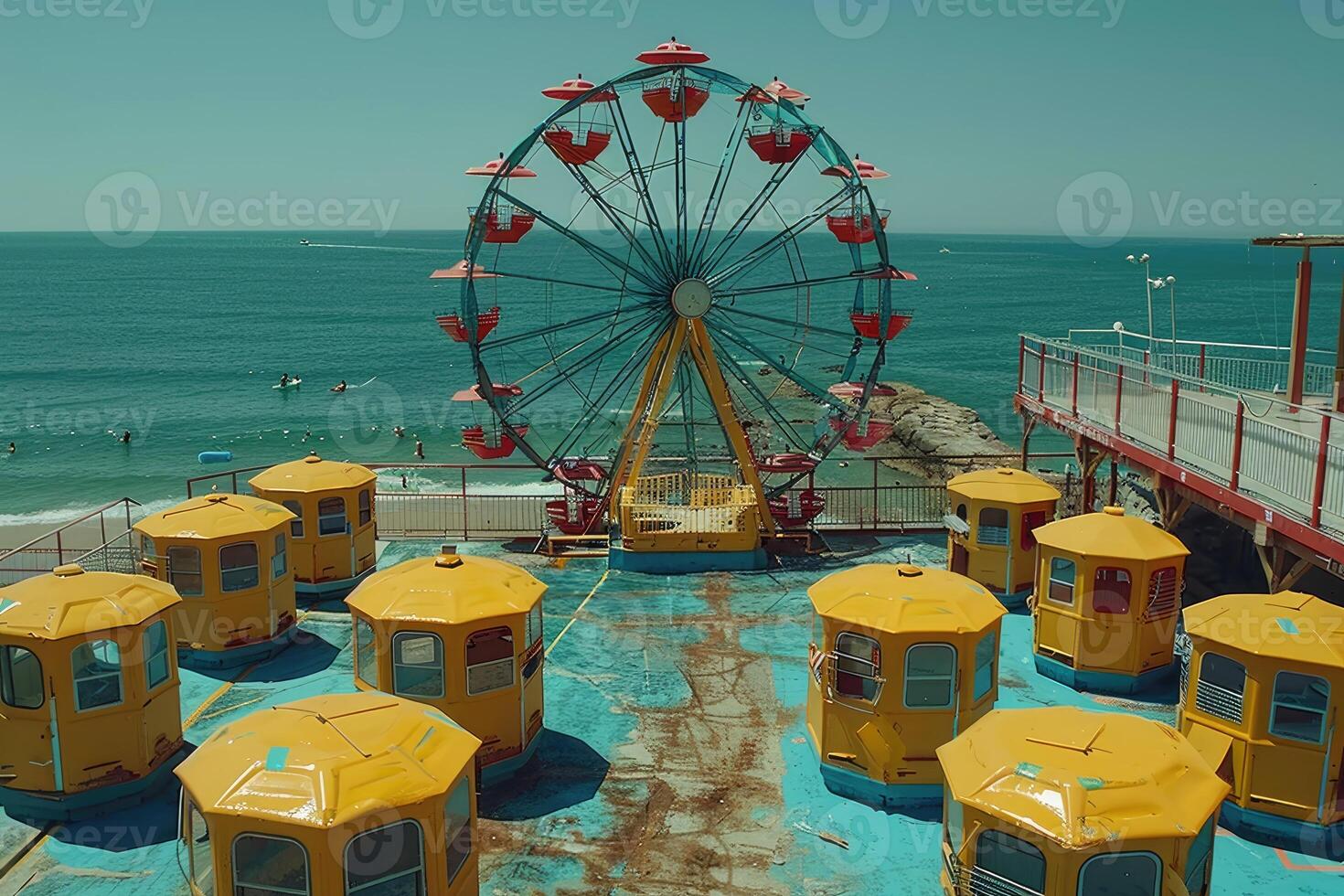 Ferris wheel high in the sky professional photography photo
