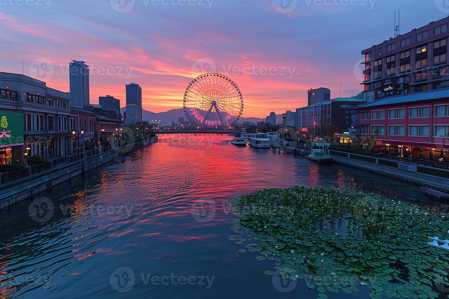 Ferris wheel high in the sky professional photography photo