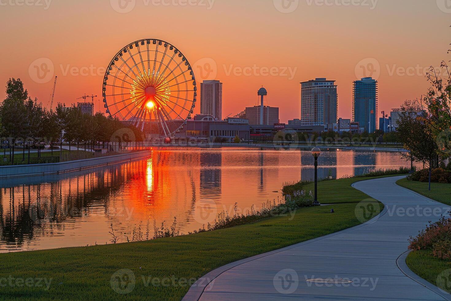 Ferris wheel high in the sky professional photography photo