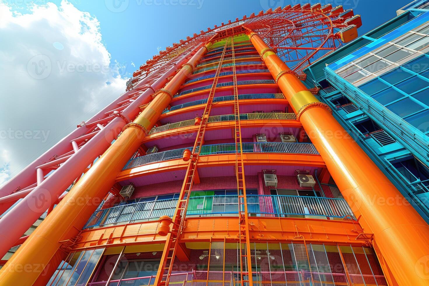Ferris wheel high in the sky professional photography photo