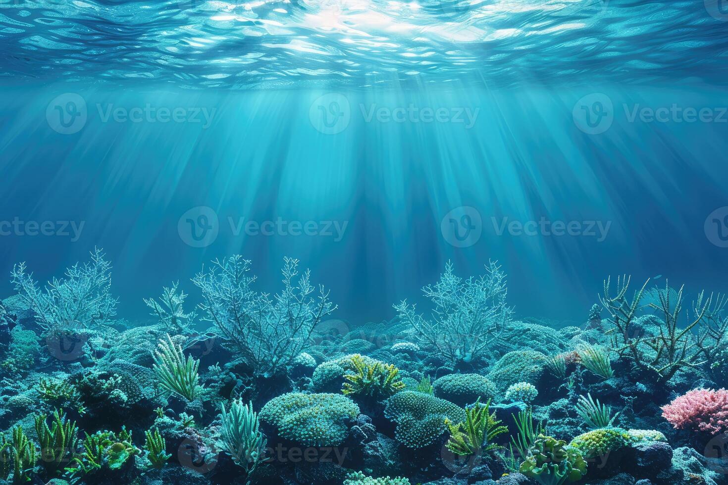 Deep sea underwater professional advertising food photography photo