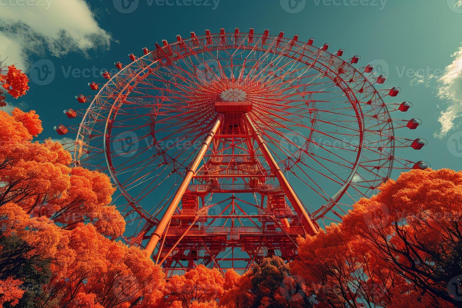 Ferris wheel high in the sky professional photography photo