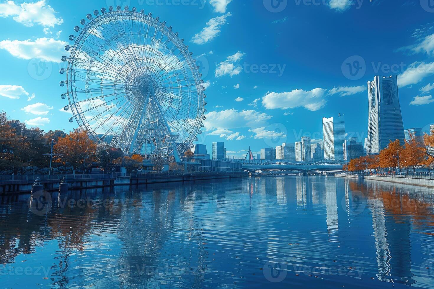Ferris wheel high in the sky professional photography photo