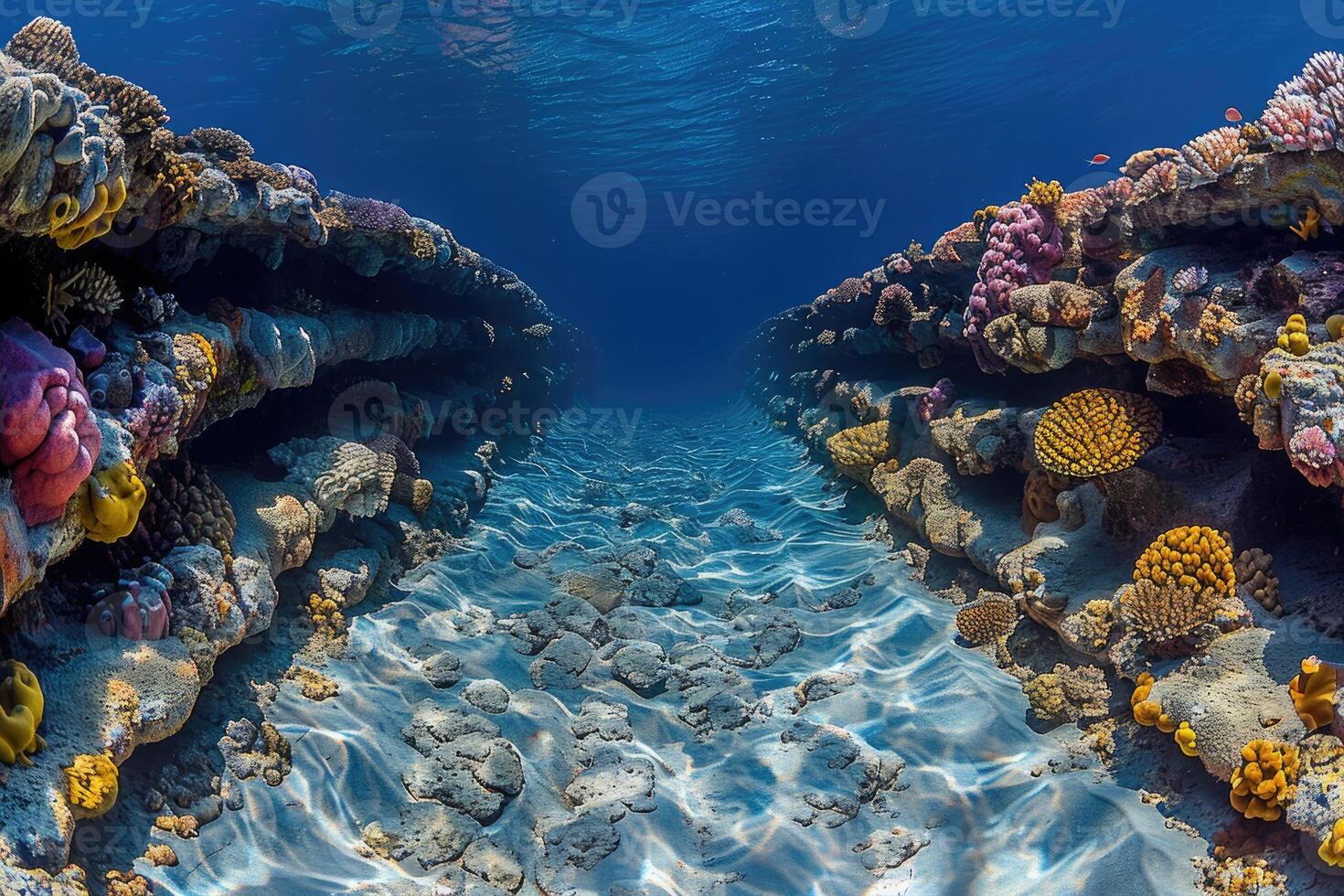 Deep sea underwater professional advertising food photography photo