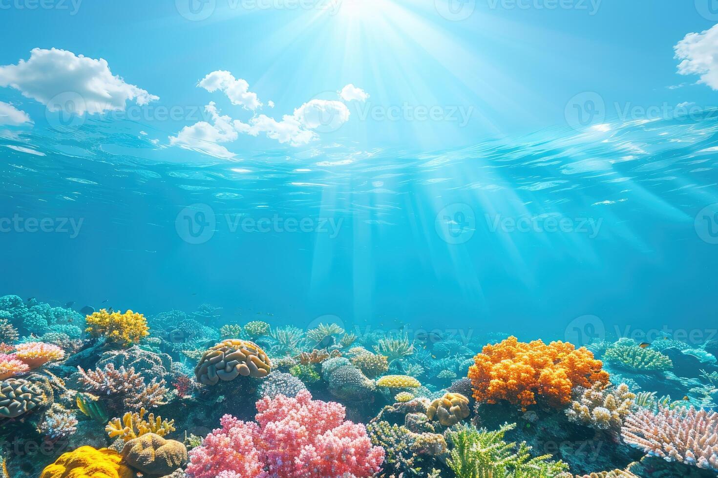 Deep sea underwater professional advertising food photography photo