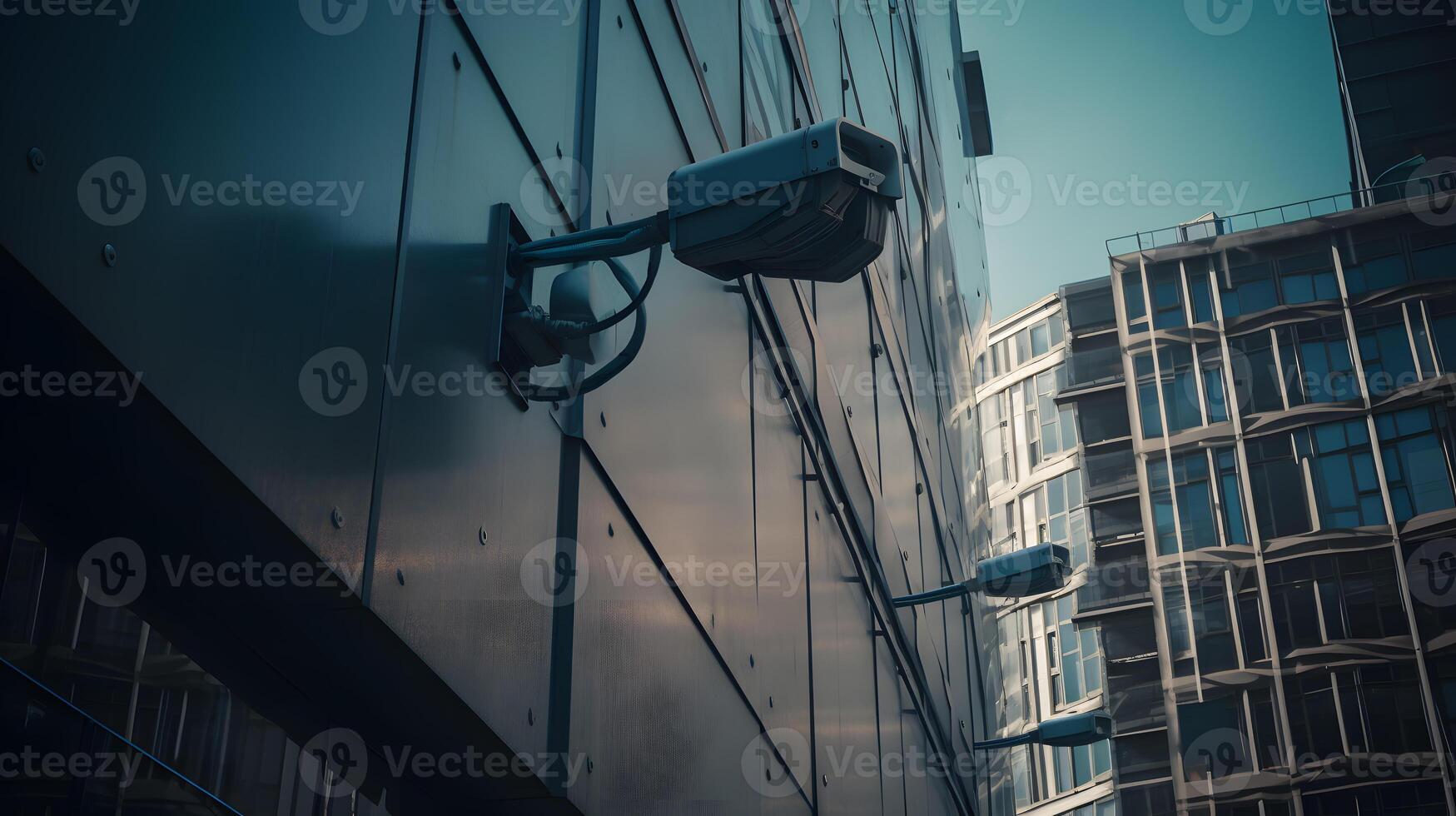 Modern CCTV on building photo