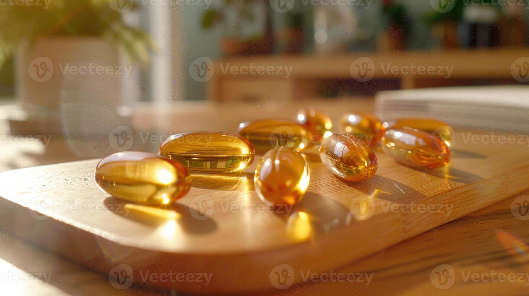 Pills instead of food. A large number of tablets or capsules lie on the table. Concept of maintaining health and dependence on medications photo