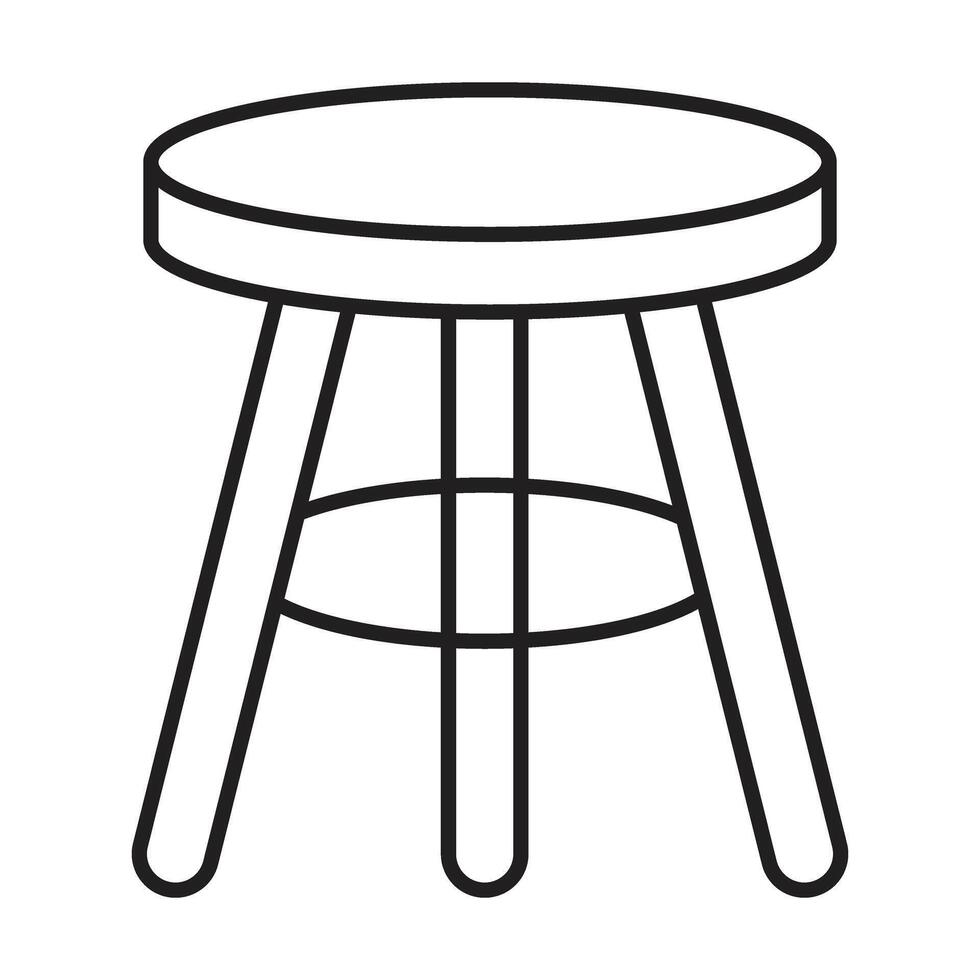 Stool Icon Design For Personal And Commercial Use vector