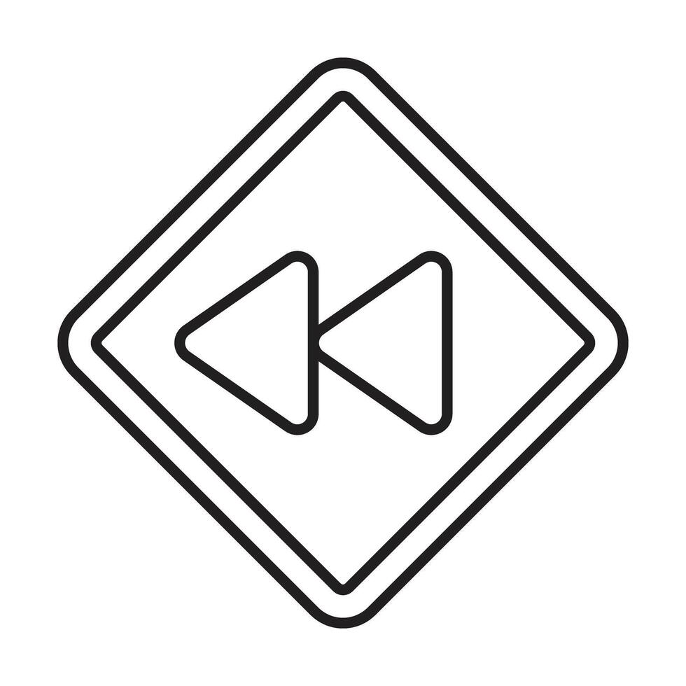 Backward Icon Design For Personal And Commercial Use vector