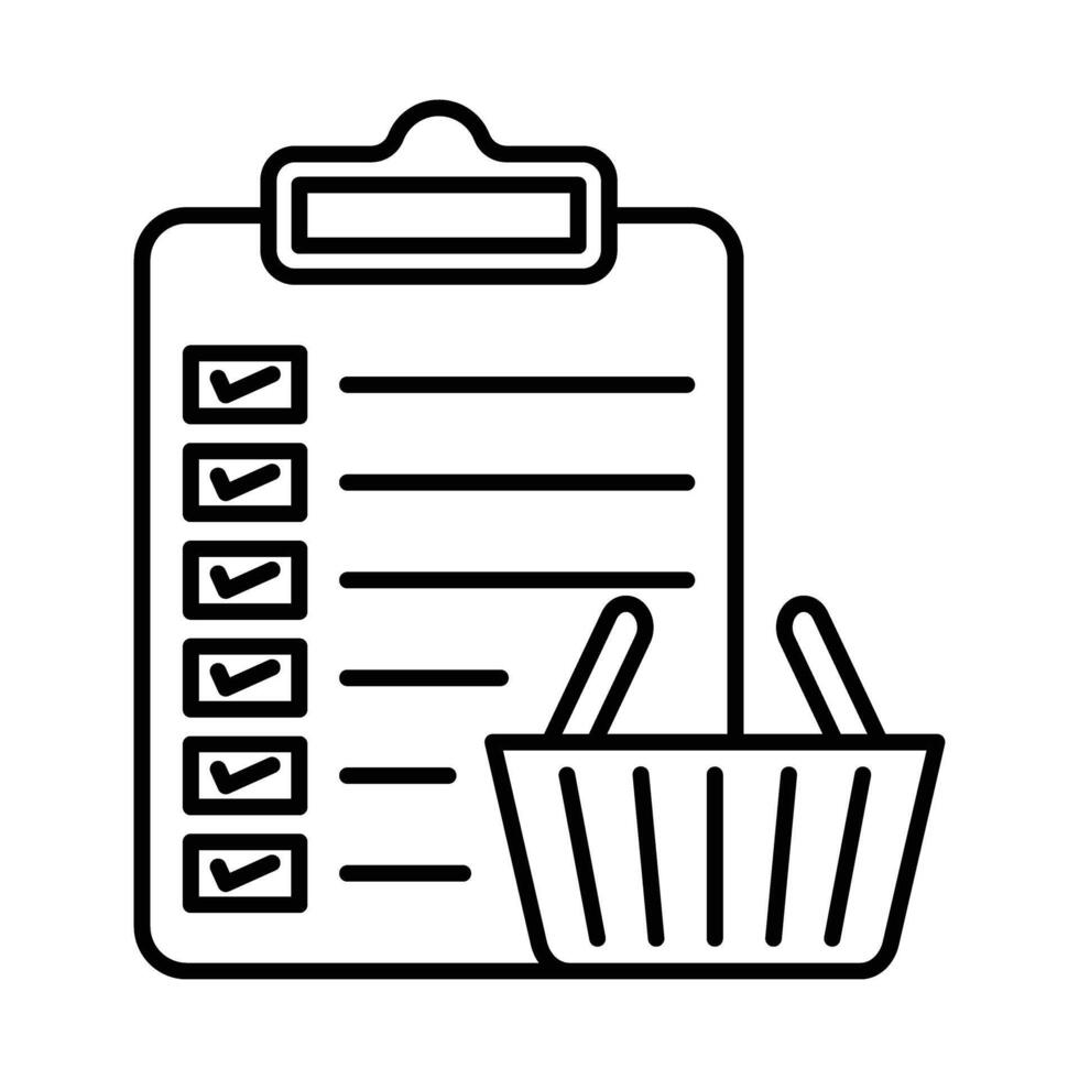 Shopping List Icon Design vector