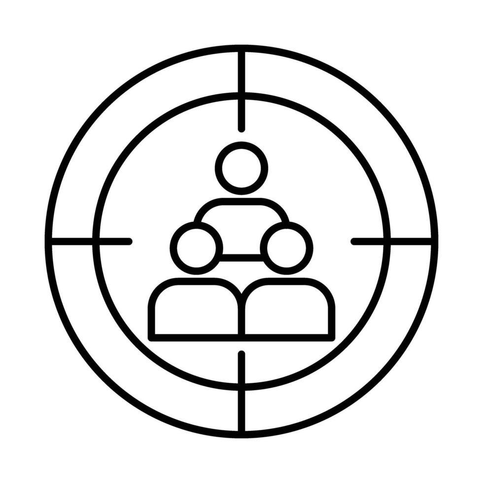 Target Audience Icon Design vector
