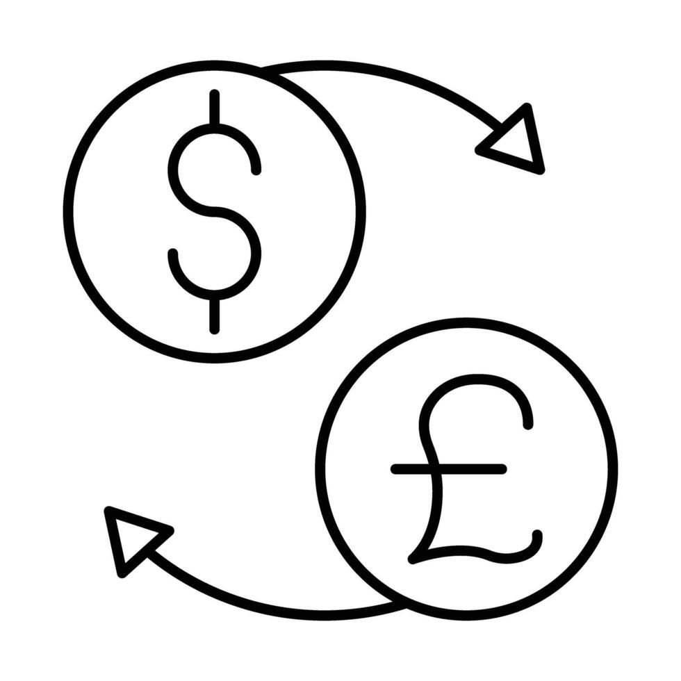 Money Exchange Icon Design vector