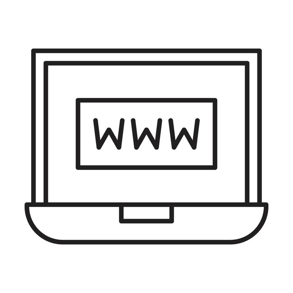 Www Line Icon vector