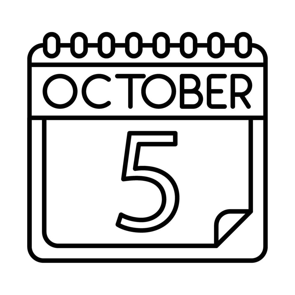 October Icon Design For Personal And Commercial use. vector