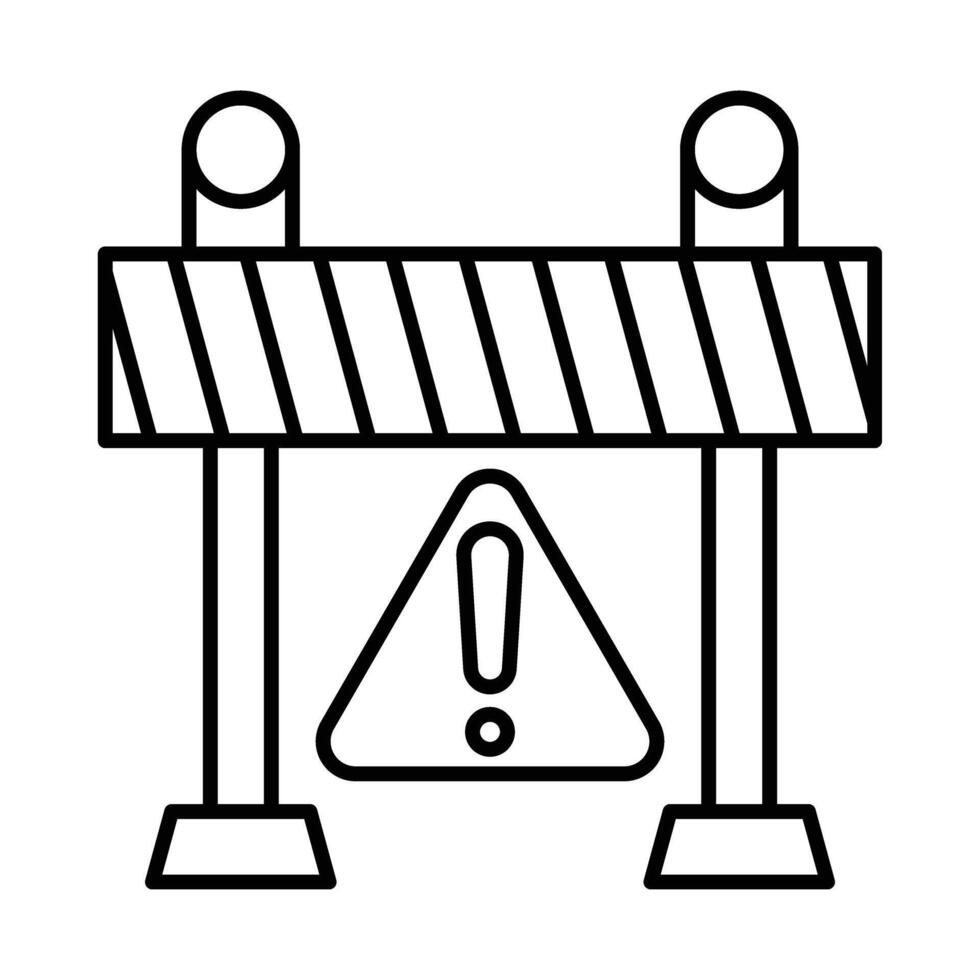 Restricted Area Line Icon vector