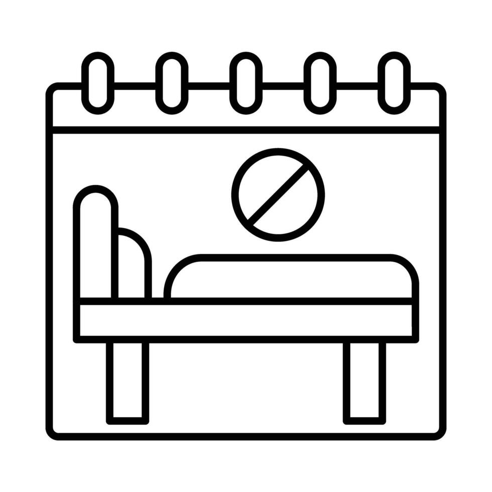 Overbooked Line Icon vector