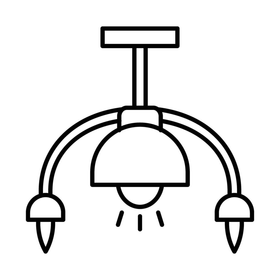 Chandelier Line icon vector