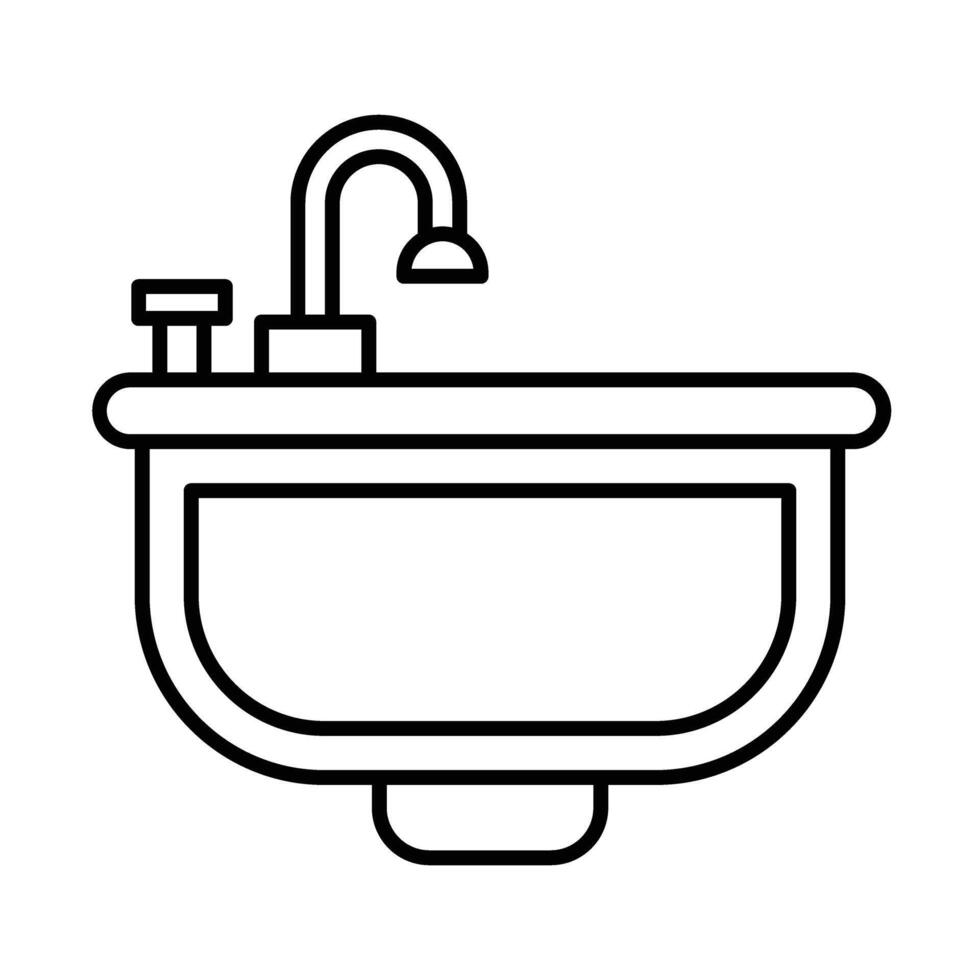 Sink Line icon vector