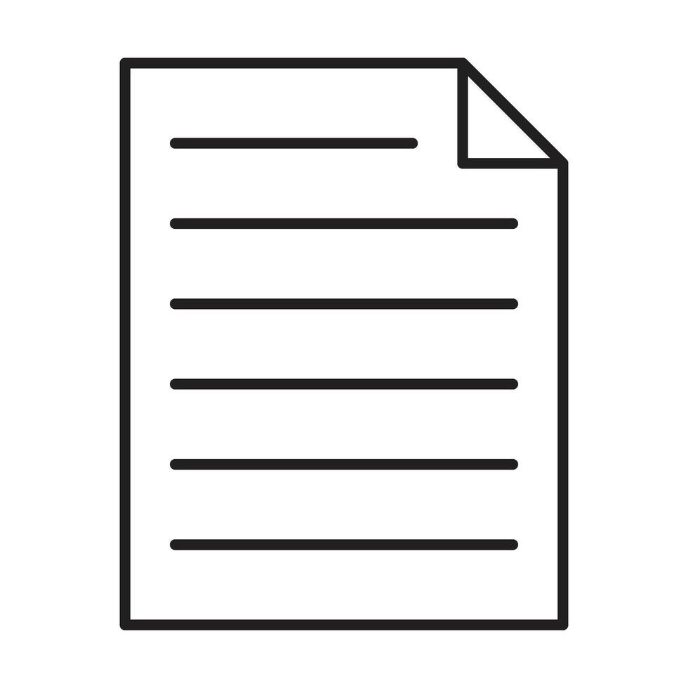 Document File Line Icon vector