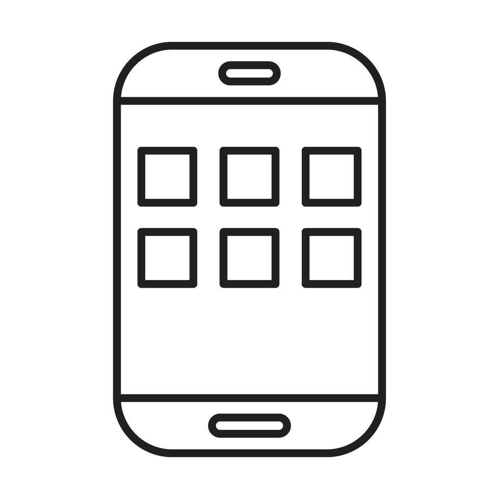 Smartphone Line Icon vector