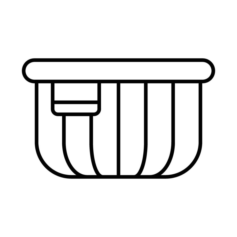 Laundry Basket Line icon vector