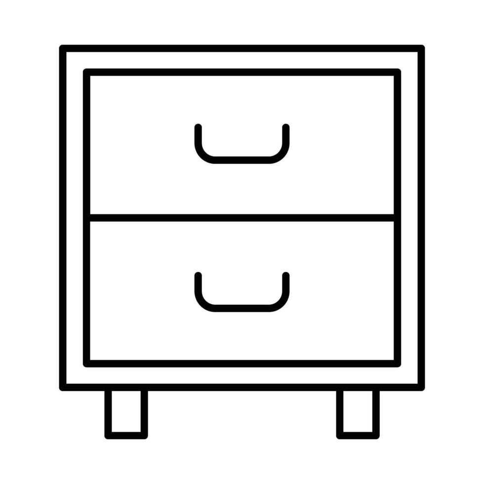 Drawer Line icon vector