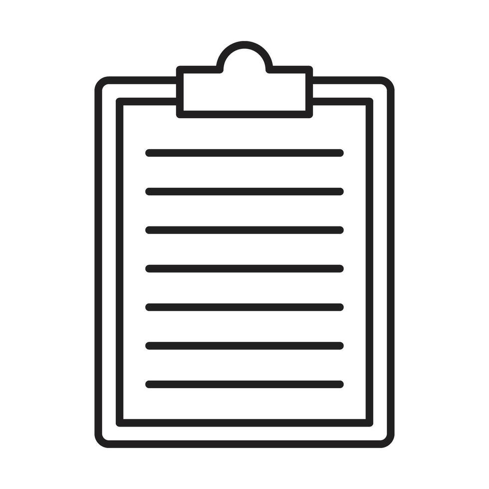 Clipboard Line Icon vector