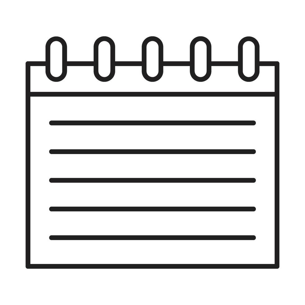 Notepad Line Icon vector