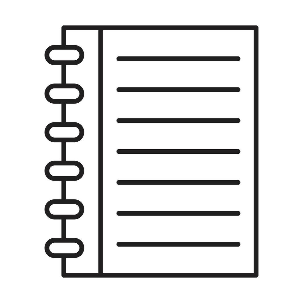 Notebook Line Icon vector