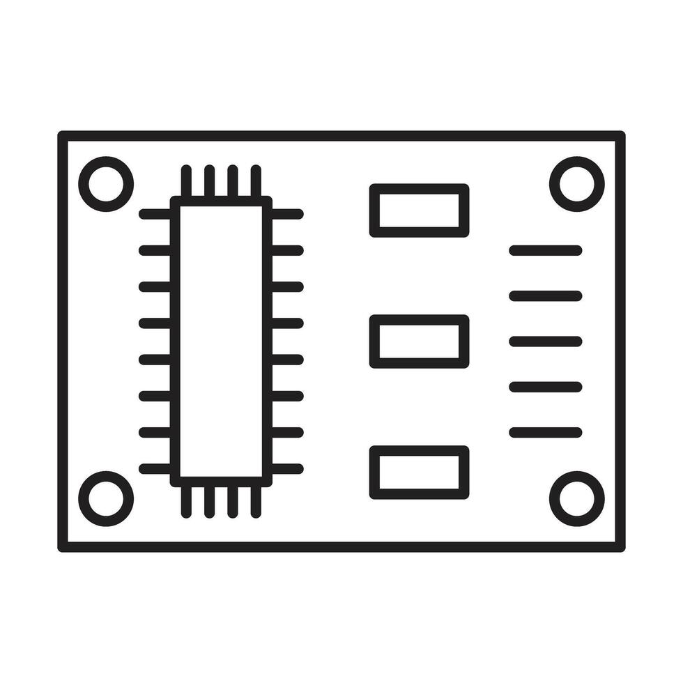 Pcb Board Icon Design vector