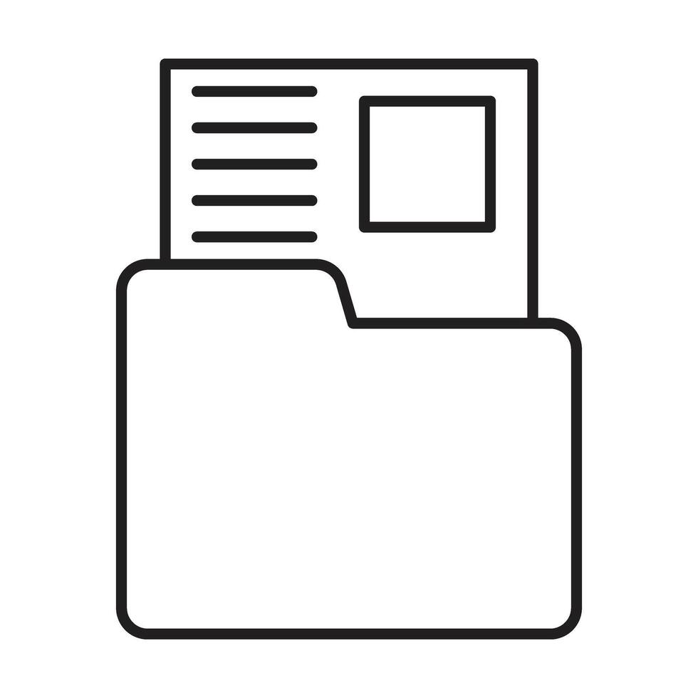 Dossier Line Icon vector