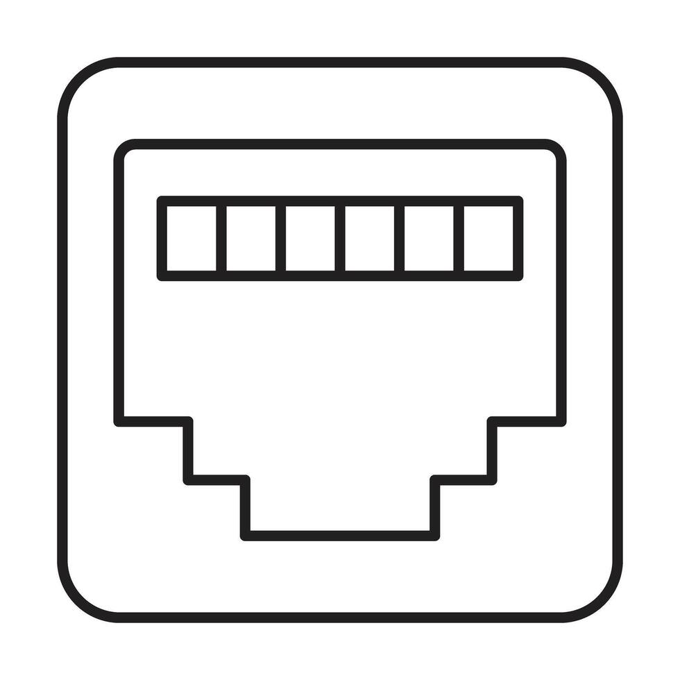 Rj45 Icon Design vector