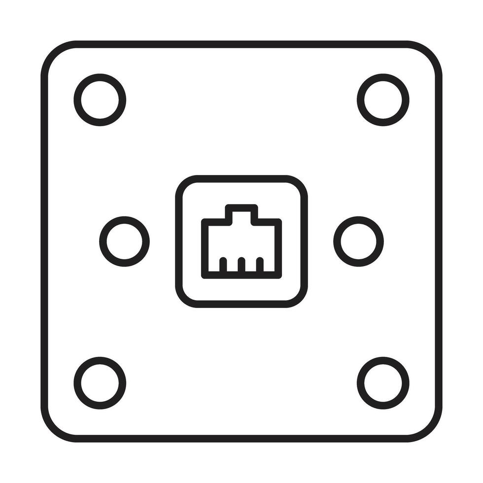 Telephone Socket Icon Design vector